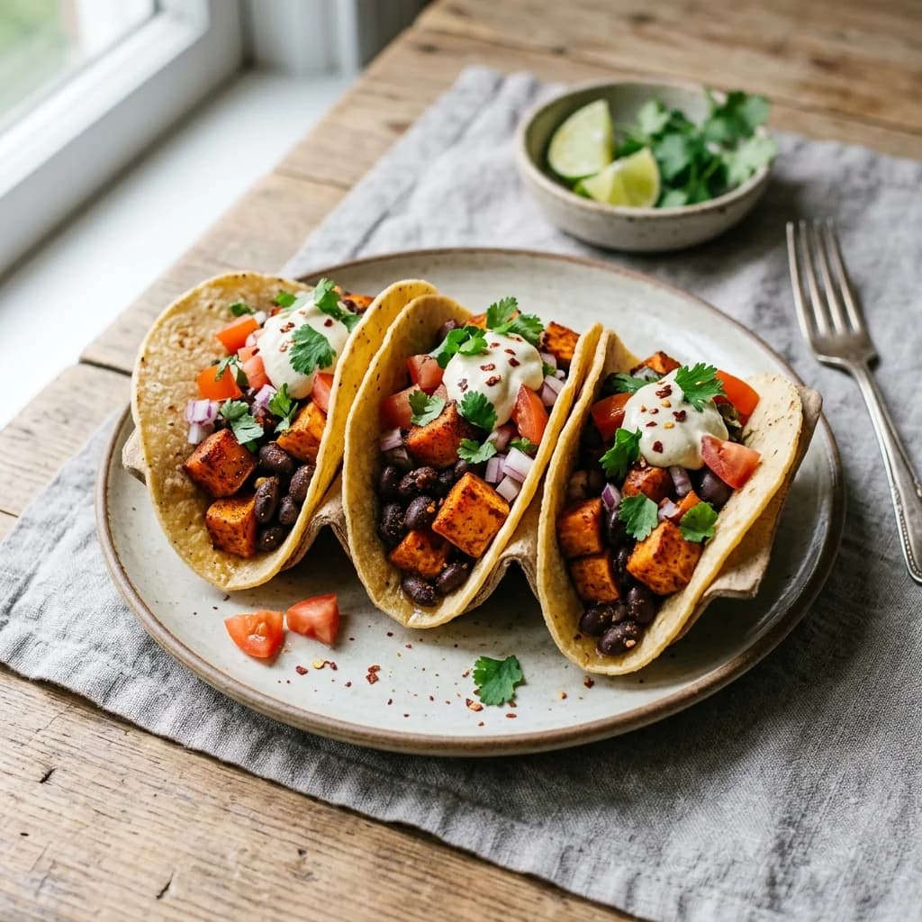 Black Bean and Sweet Potato Tacos