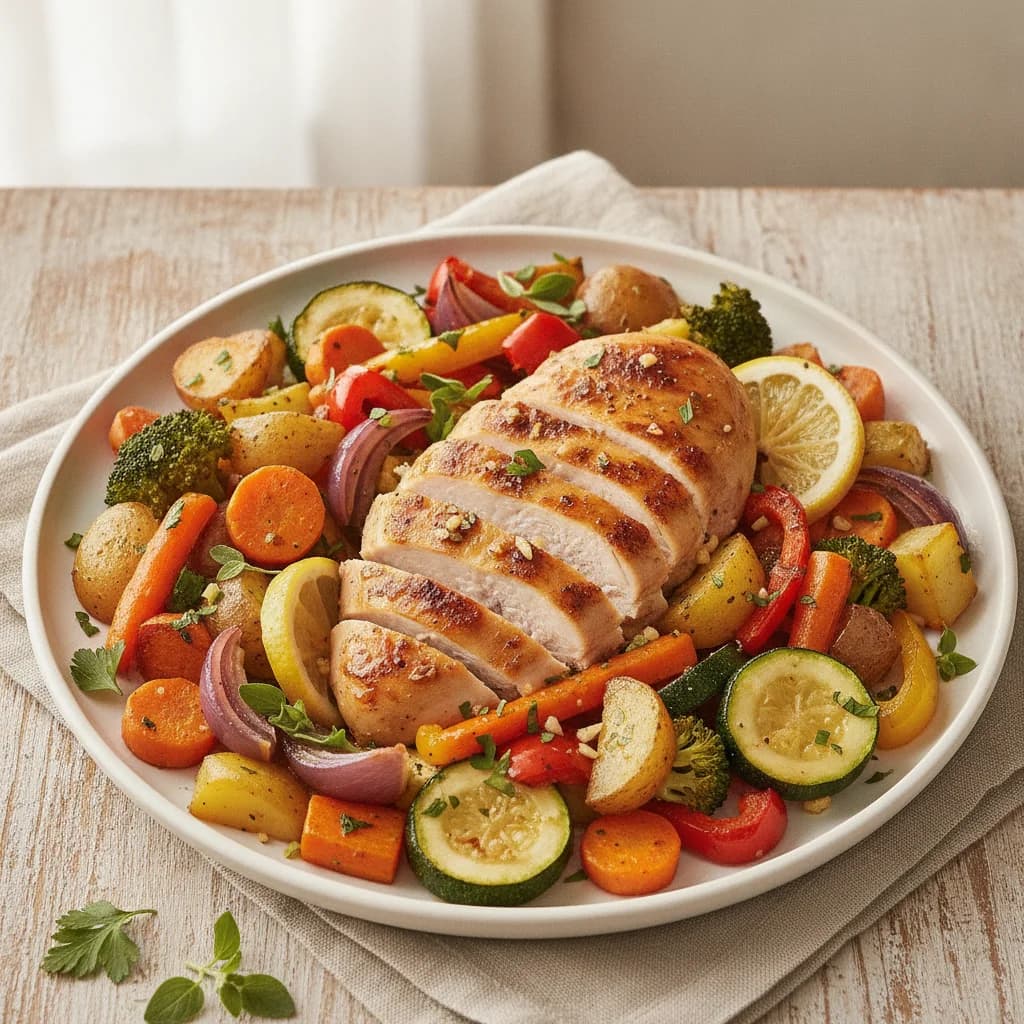 Lemon Herb Roasted Chicken and Vegetables